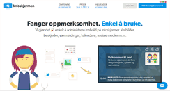 Desktop Screenshot of infoskjermen.no